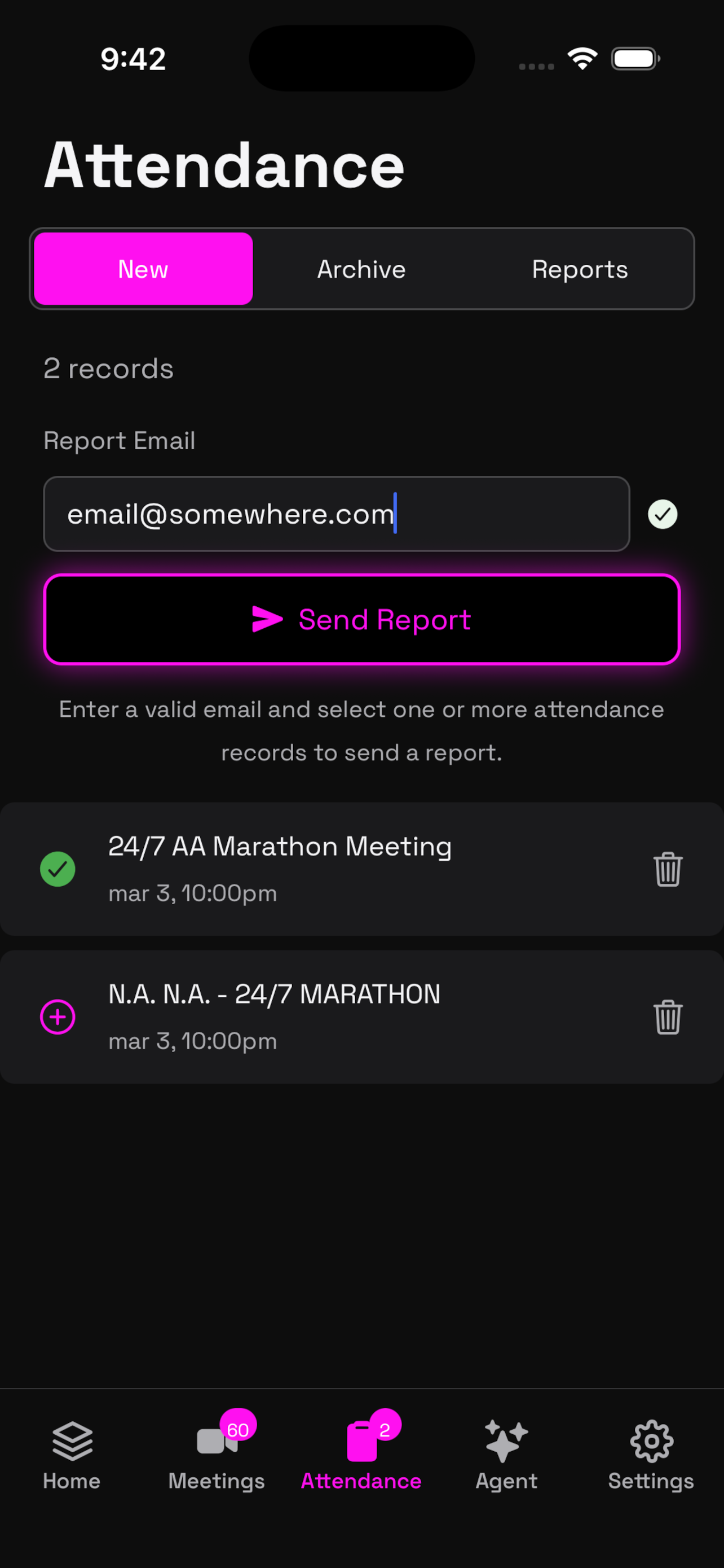 Attendance Reporting