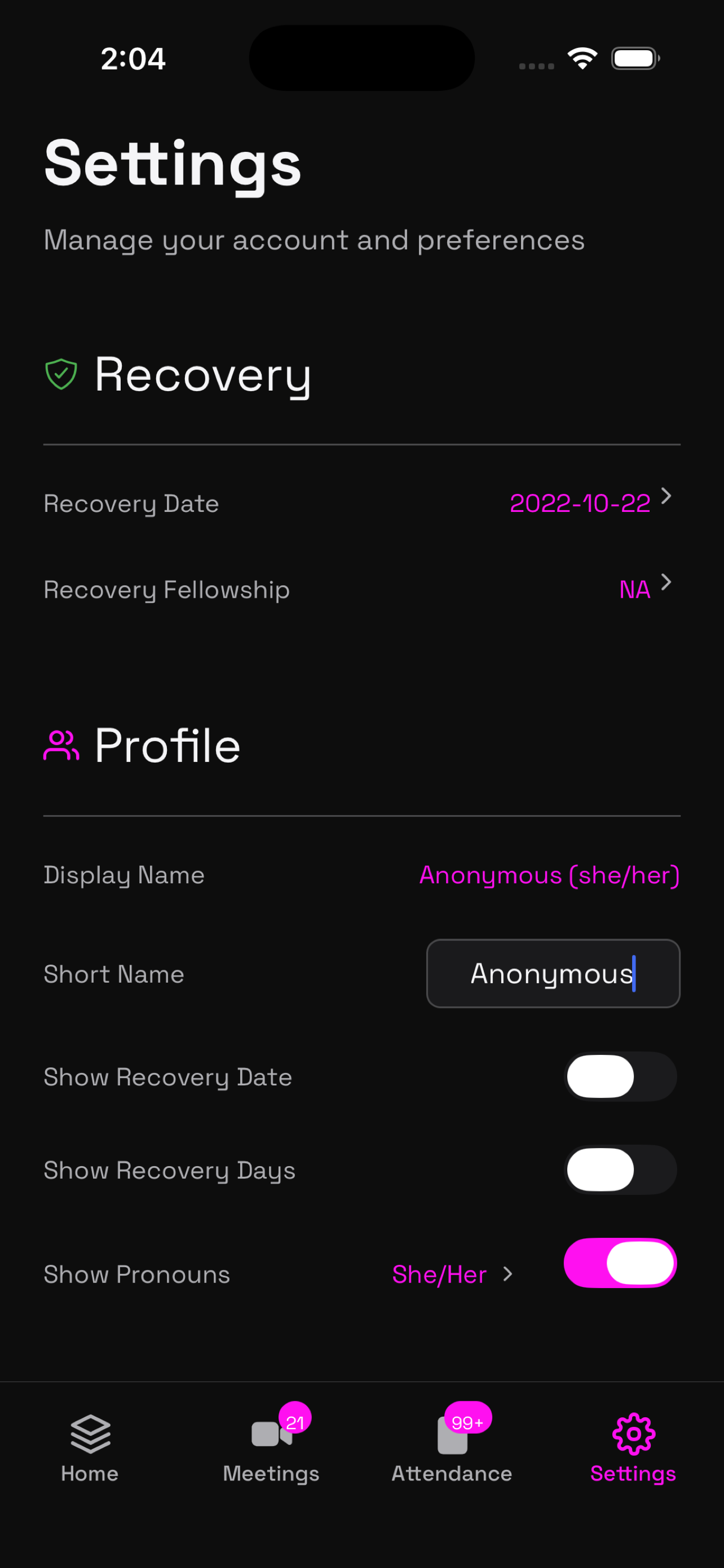 App screenshot